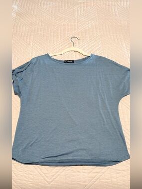 Dusty Blue Cold Shoulder Everyday Top